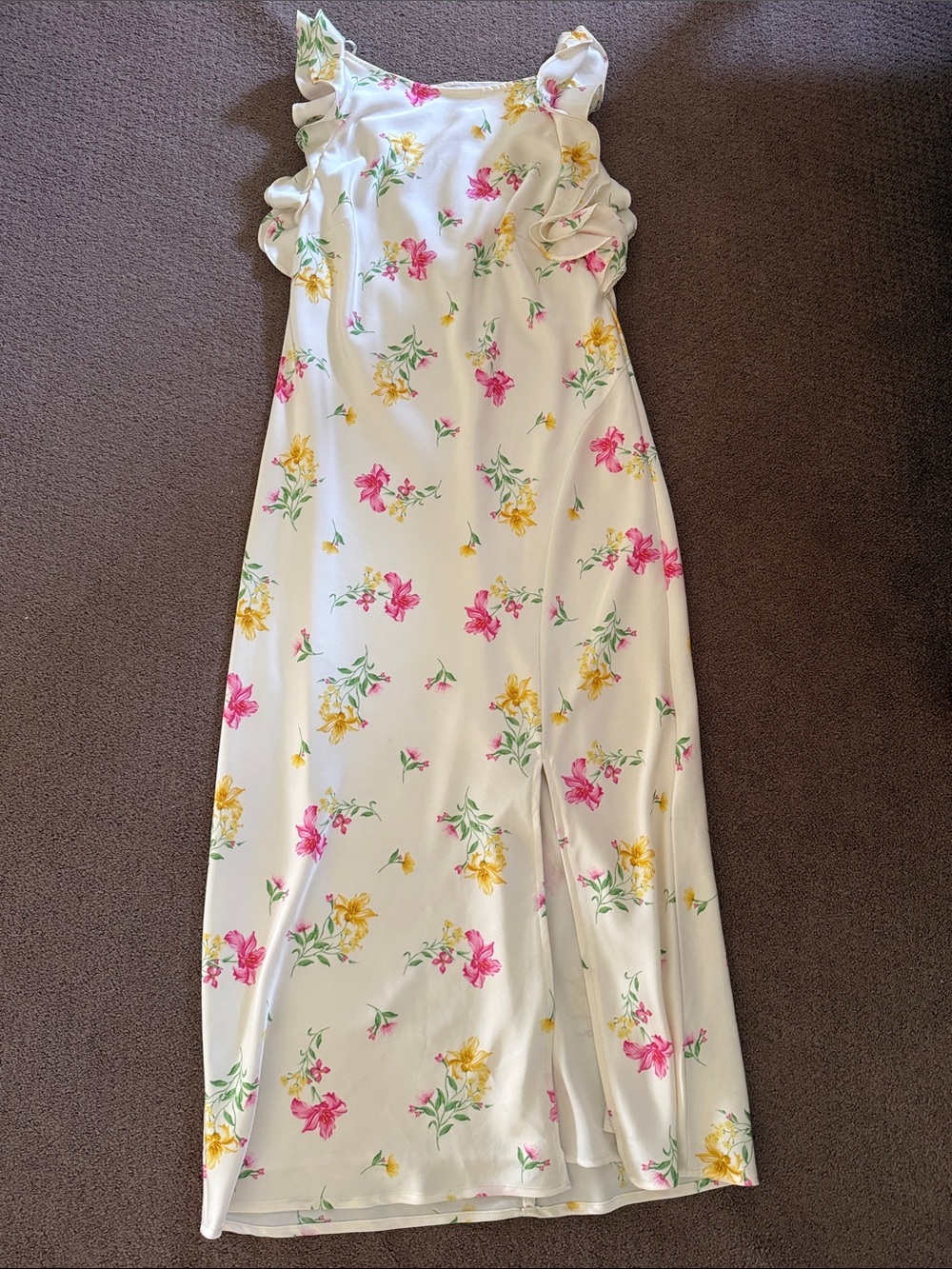 A New Day Floral Slit Dress
